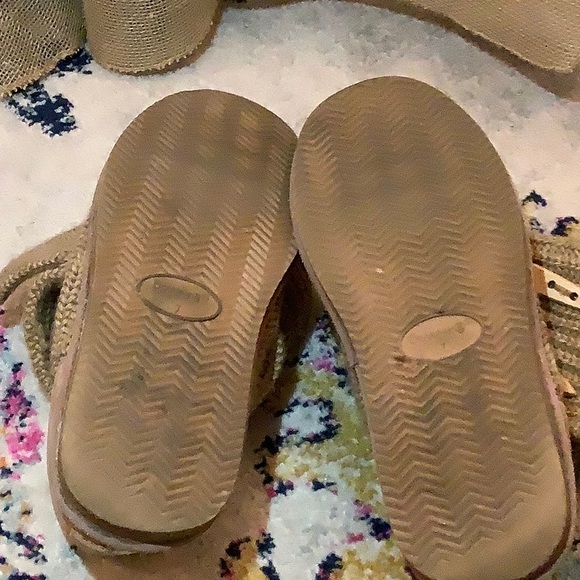 BearPaw Sweater Knit Tall Boots Tan Size 7 - Picture 5 of 6